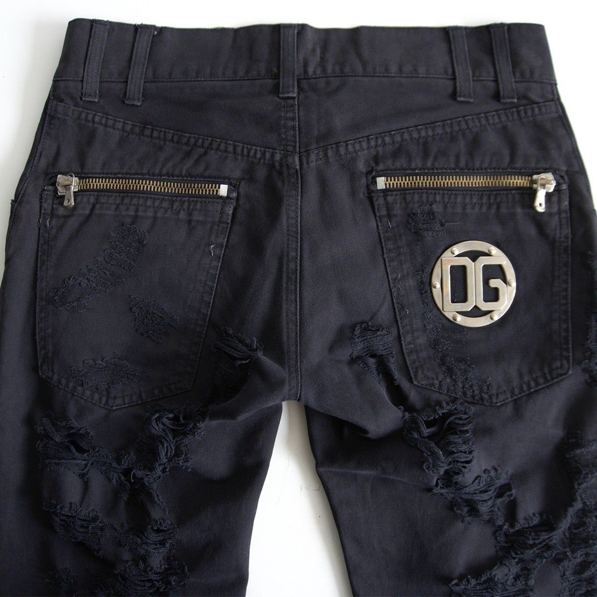 アーカイブ】DOLCE＆GABBANA 【クラッシュ加工 ブラックデニム】44 