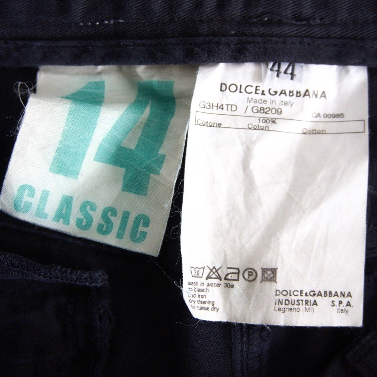 アーカイブ】DOLCE＆GABBANA 【クラッシュ加工 ブラックデニム】44 