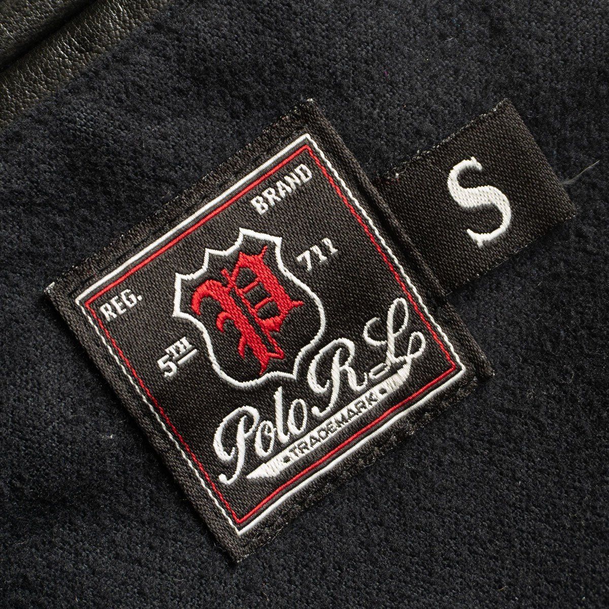 名作】POLO RALPH LAUREN 【レザー スリーブ スタジャン】S ワッペン