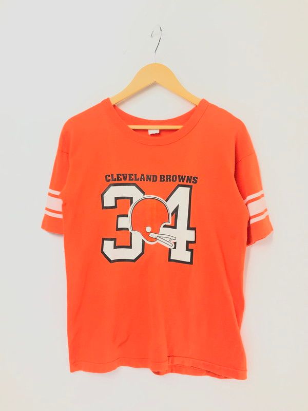 【中古品】 CHAMPION チャンピオン 80's CLEVELAND BROWNS FOOTBALL S/S TEE 80年代 フットボール Tシャツ 半袖Tシャツ トリコタグ前期 【146-260511-ty-01-tagh】