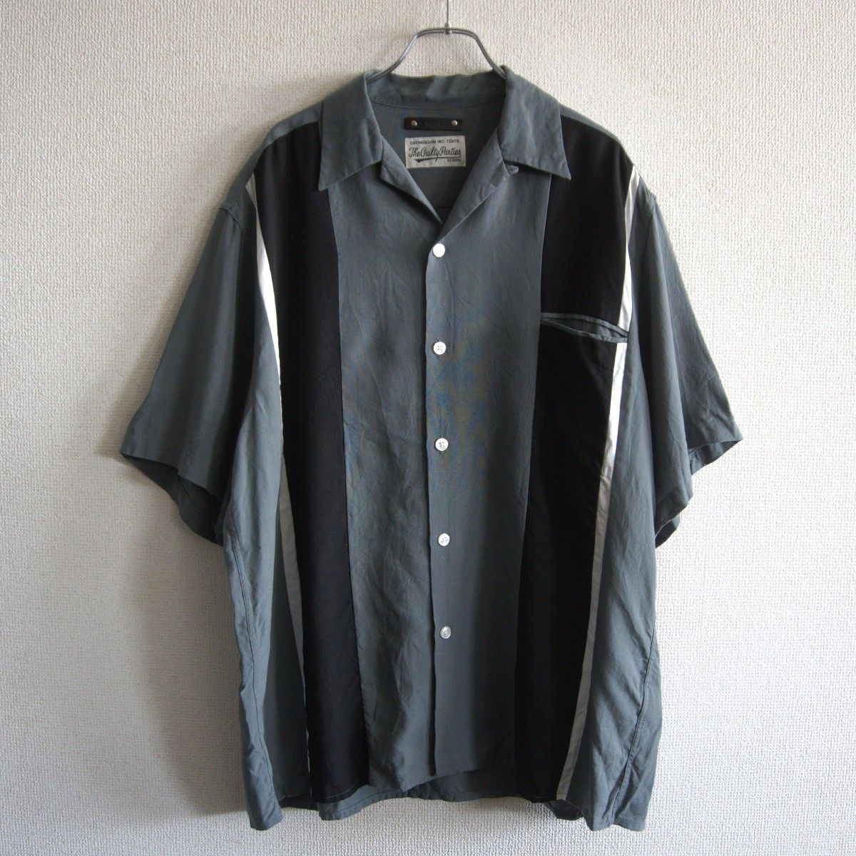 23SS】WACKO MARIA【× MINEDENIM THREE TONE OPEN COLLAR SHIRT】 L 
