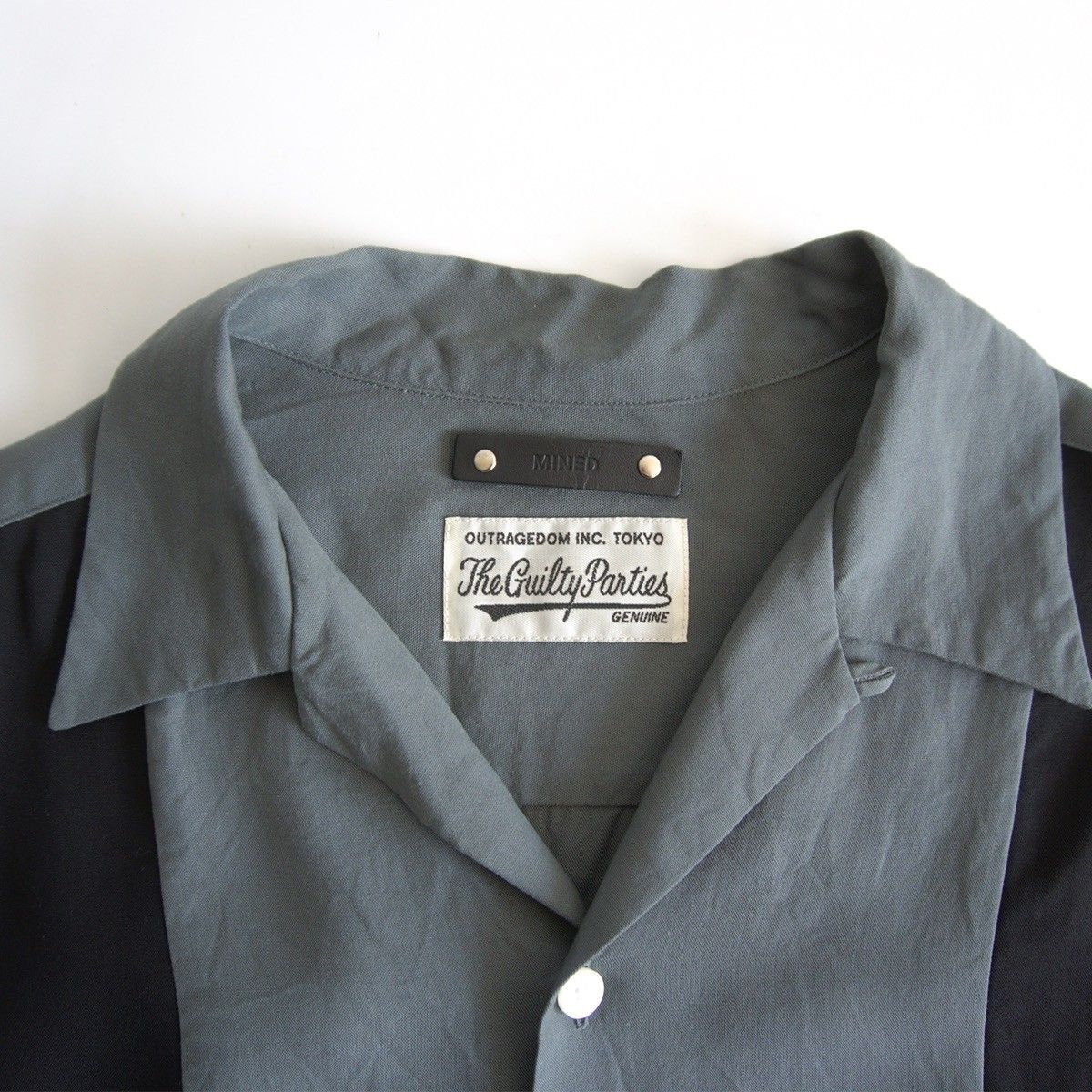 23SS】WACKO MARIA【× MINEDENIM THREE TONE OPEN COLLAR SHIRT】 L 