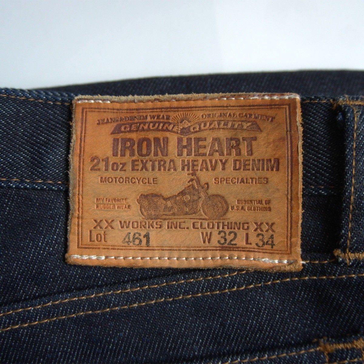 美品/濃紺】IRON HEART【LOT 461 21oz EXTRA HEAVY DENIM】32×34