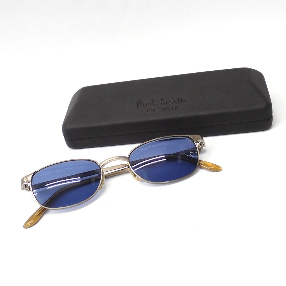 Ft642744 ポールスミス サングラス ブルー オーバルレンズ ヴィンテージ PS-123 140 メンズ Paul Smith 中古