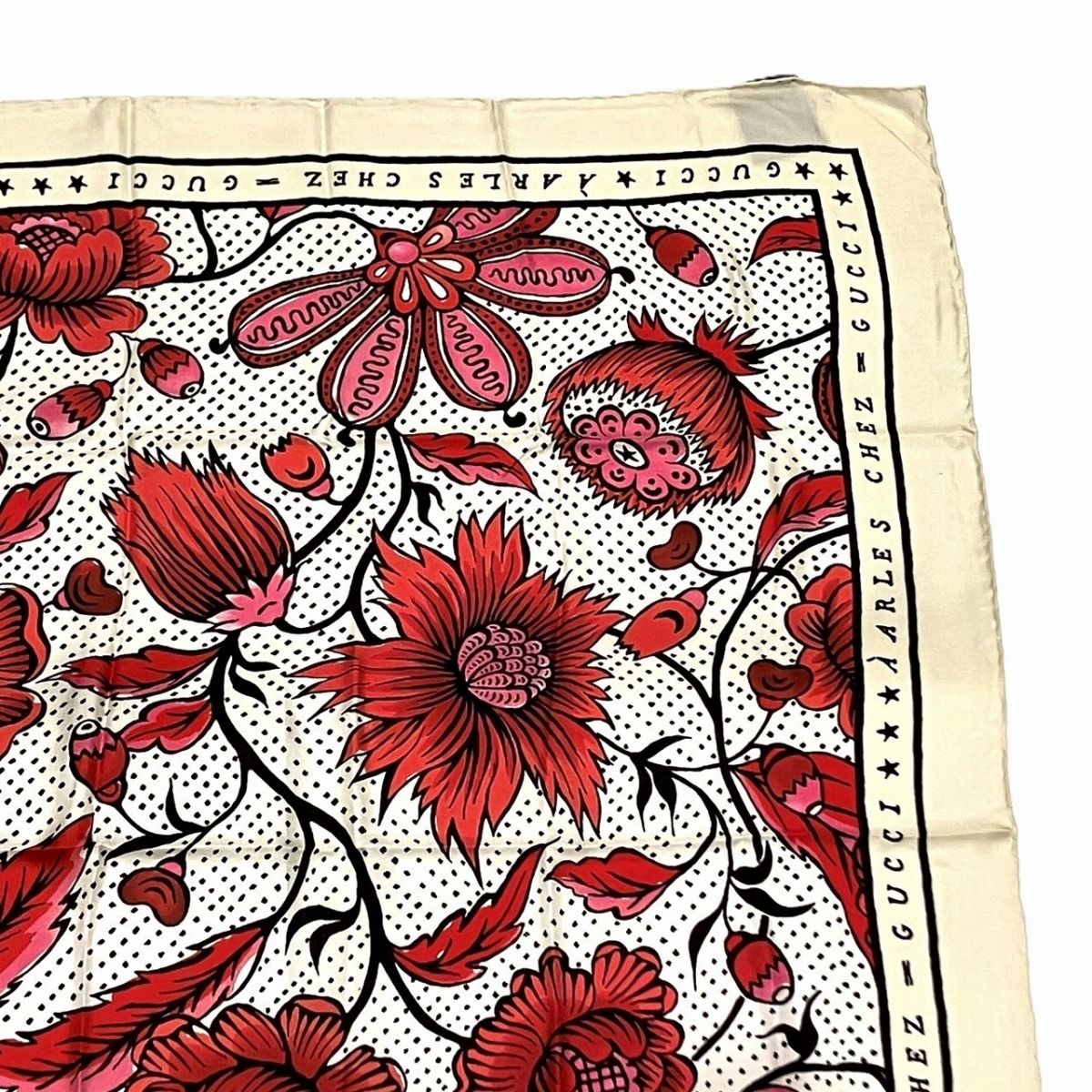 グッチ GUCCI 花柄モチーフスカーフ スカーフ シルク レディース