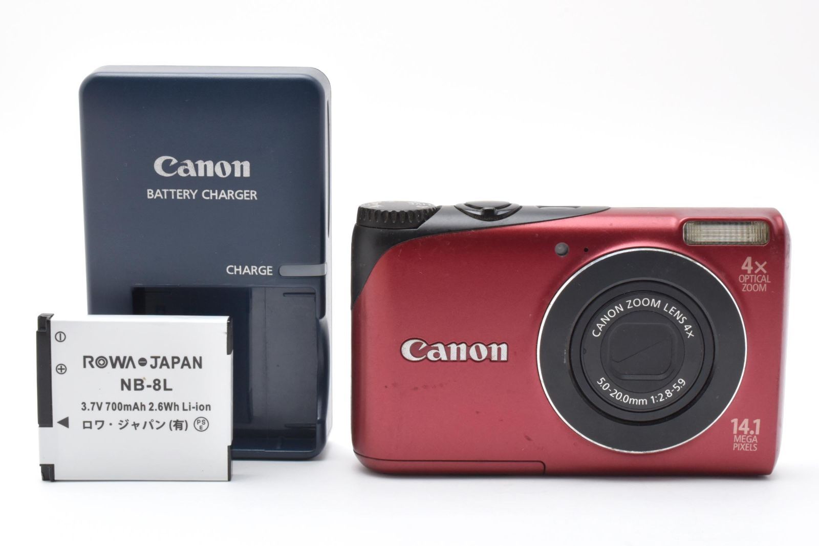 Canon キャノン PowerShot A2200 レッド /3124 動作OK 返金保証 - メルカリ