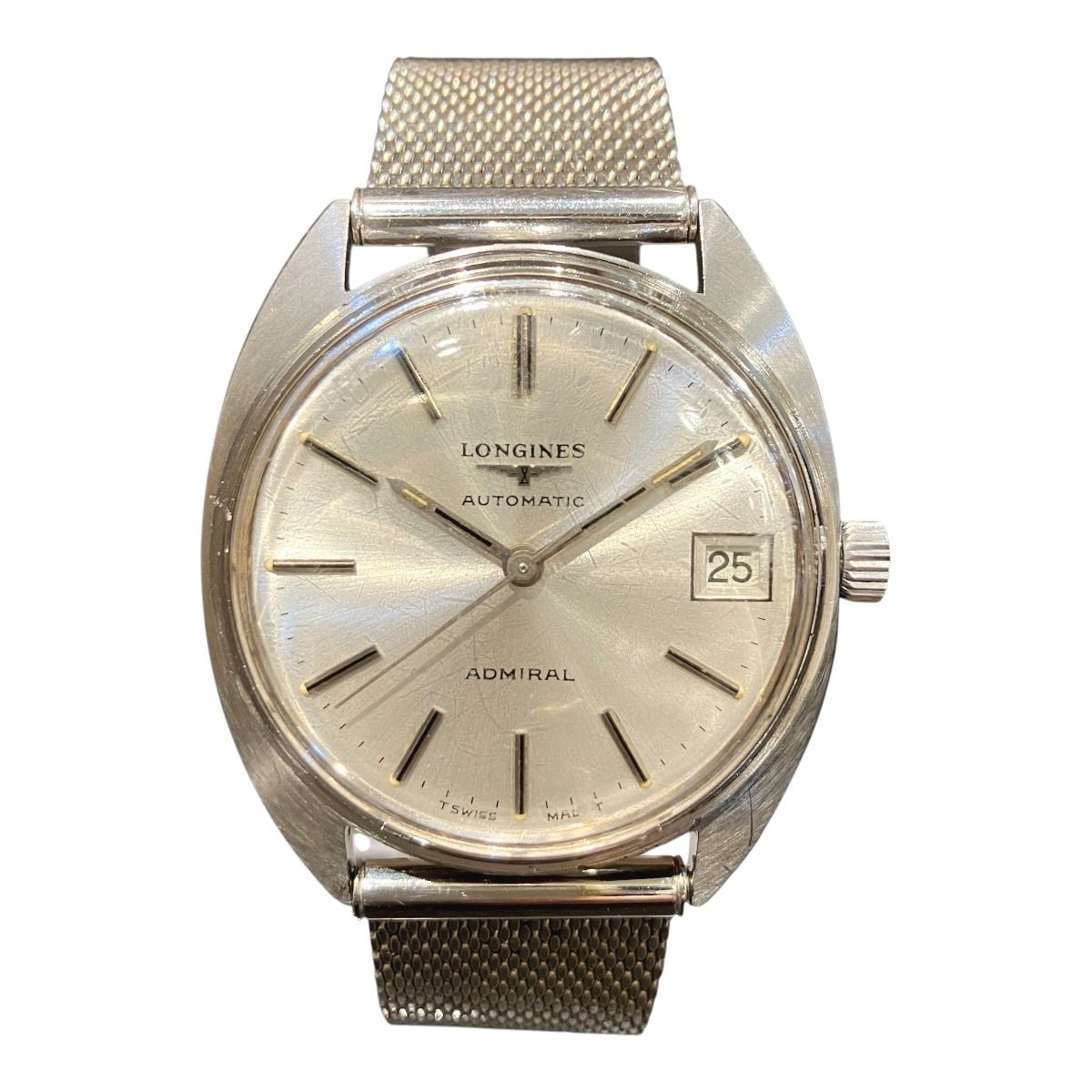 ロンジン LONGINES アドミラル 腕時計 総重量約71g SS SS 自動巻き シルバー文字盤 メンズ