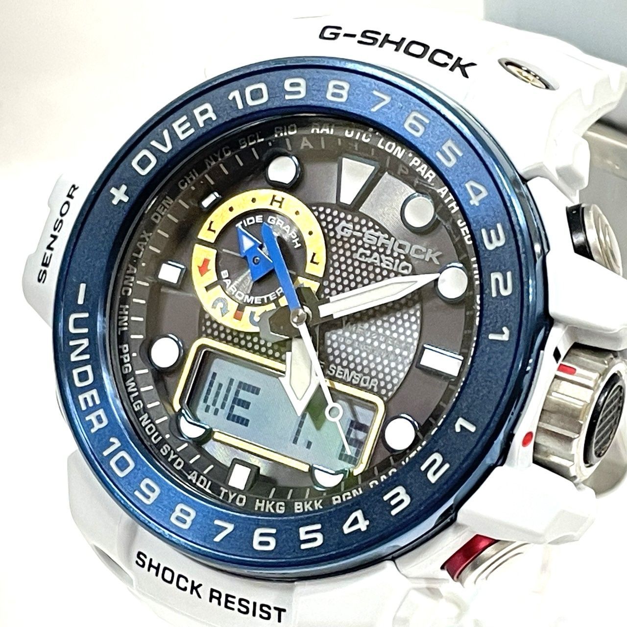 ★CASIO カシオ G-SHOCK GWN-1000E ガルフマスター デジタル アナログ 腕時計 タフソーラー メンズ 稼働品 中古★007759
