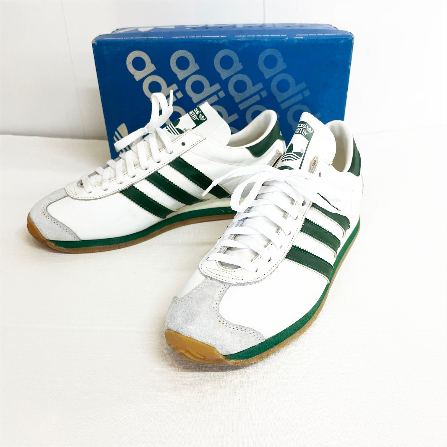 80s フランス製 adidas COUNTRY アディダス カントリー スニーカー 033629 ヴィンテージ 箱付 26cm Js10-68
