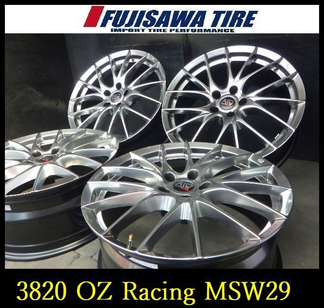 【3820】B送料無料▲OZ Racing MSW29▲19x8.0J 5穴 1120 +30▲4本 26102932