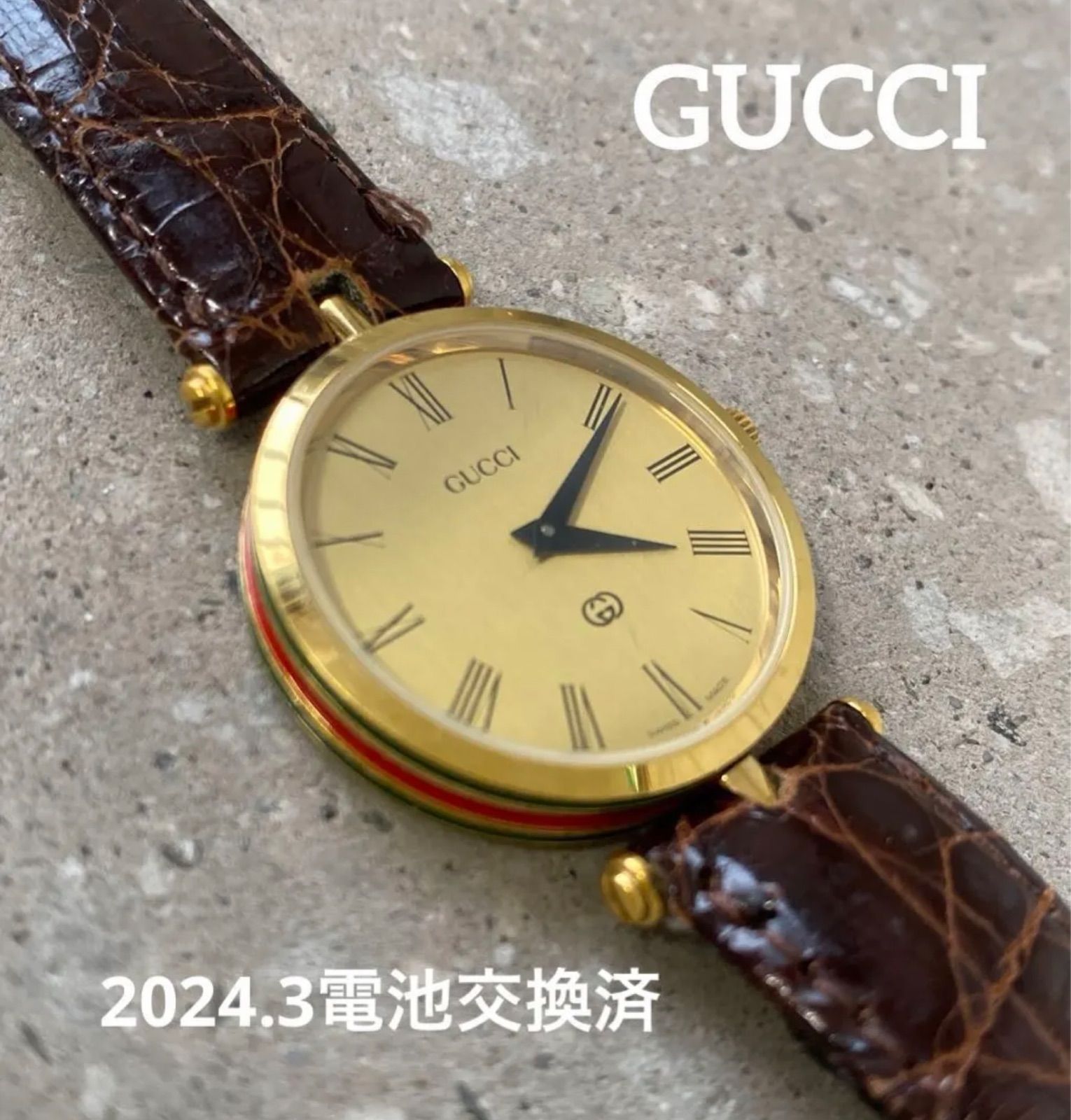 GUCCI グッチ 腕時計 レディース シェリーライン レザーベルト 