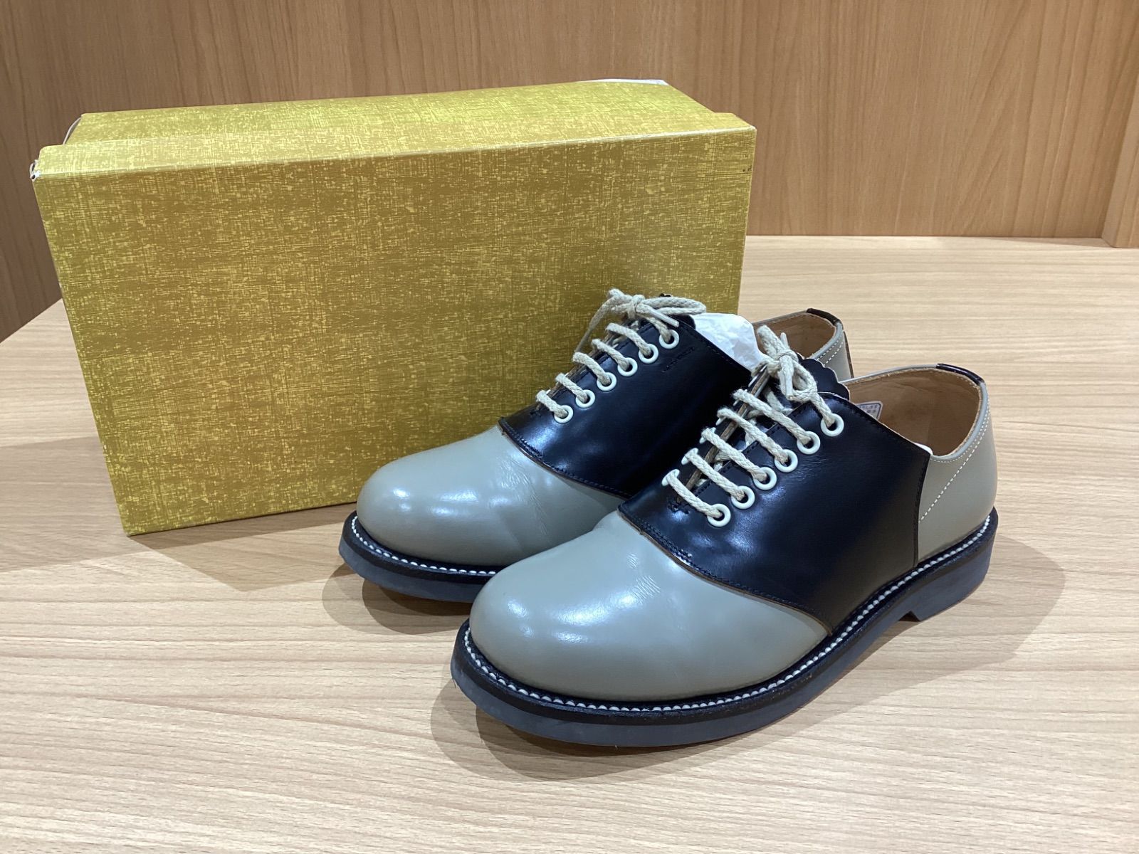 RR264276248 REGAL 24㎝ サドルシューズ バイカラー ブラック×グレー 
