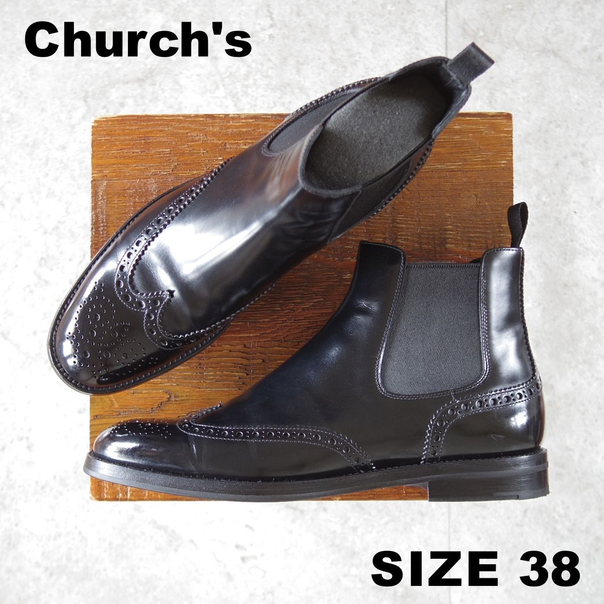 極美品☆チャーチ(レディース) SIZE 38【貴重☆サイドゴアブーツ 