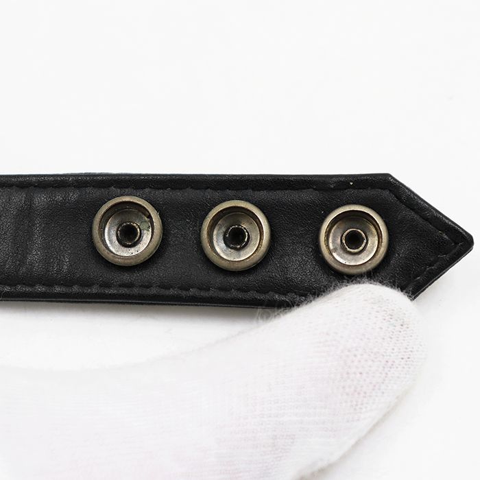 美品】CHROME HEARTS クロムハーツ レザー ブレスレット メンズ