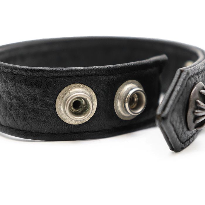 美品】CHROME HEARTS クロムハーツ レザー ブレスレット メンズ