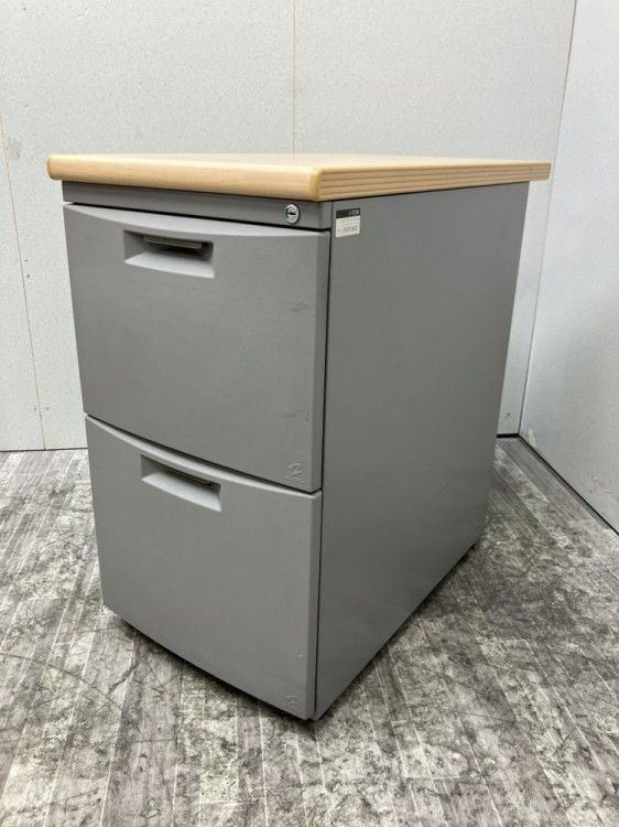 【中古品】イトーキ 2段脇机 CZN-047LB-WE94 ナチュラル