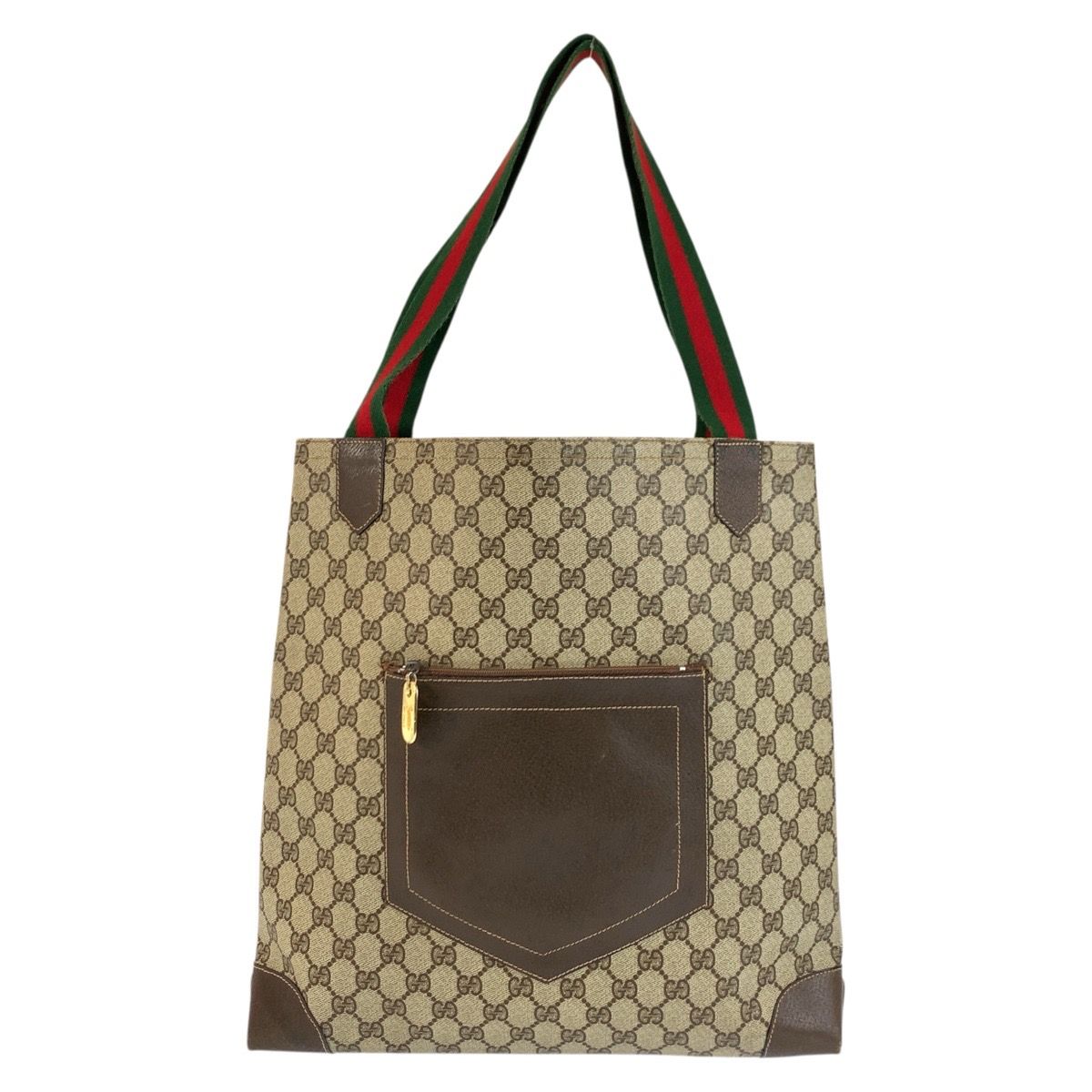 美品 GUCCI グッチ ヴィンテージ オールドグッチ シェリーライン マイクロGG ブラウン ゴールド金具 GGスプリームキャンバス /レザー 001.58.0918 ショルダーバッグ レディース 601336 【中古】 B (目立った傷や汚れなし)】GUCCI グッチ ヴィンテージ シェリーライン
