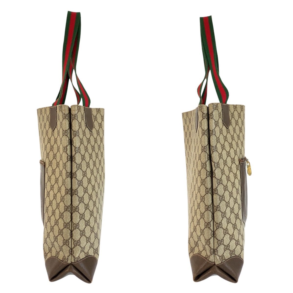 GUCCI グッチ ヴィンテージ シェリーライン ベージュ ブラウン GG