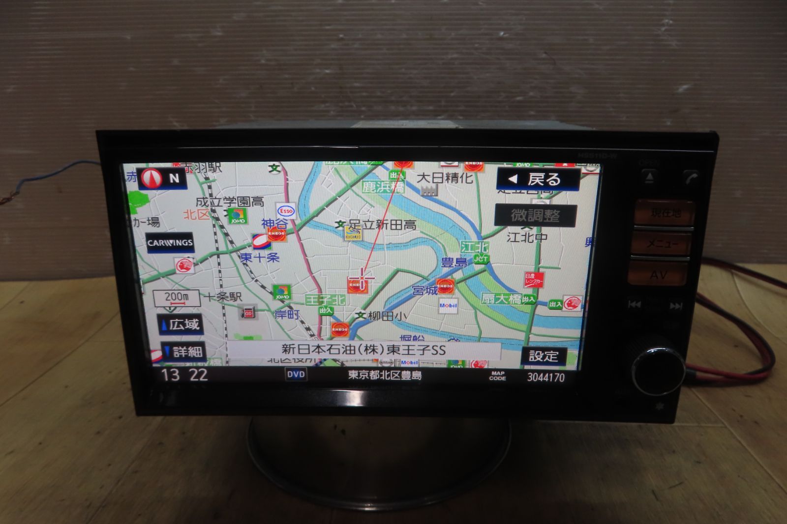 動作保証付☆F6296/日産純正 HS511D-W HDDナビ 地図2011年 地デジTV