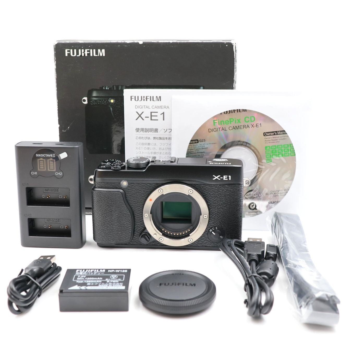 □新品同様□ FUJIFILM X-E1 ボディ ブラック ミラーレス一眼カメラ 