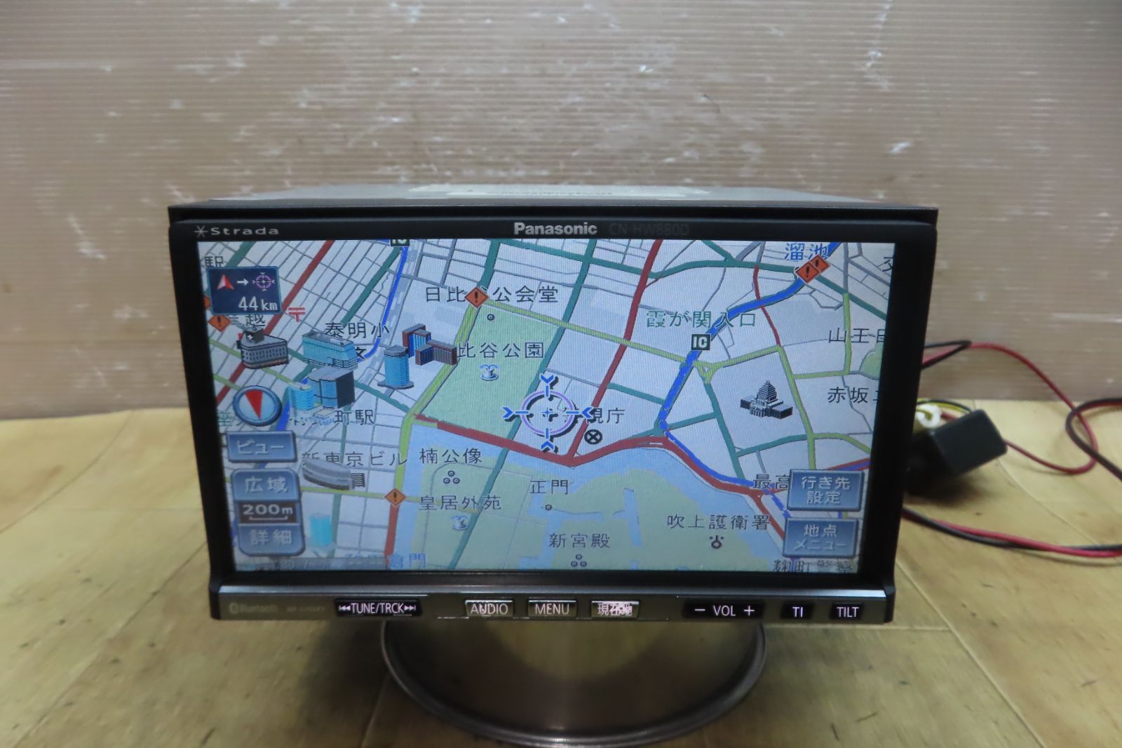 動作保証付★F6300/パナソニック　CN-HW880D　HDDナビ　地図2017年　Bluetooth内蔵　CD DVD再生OK