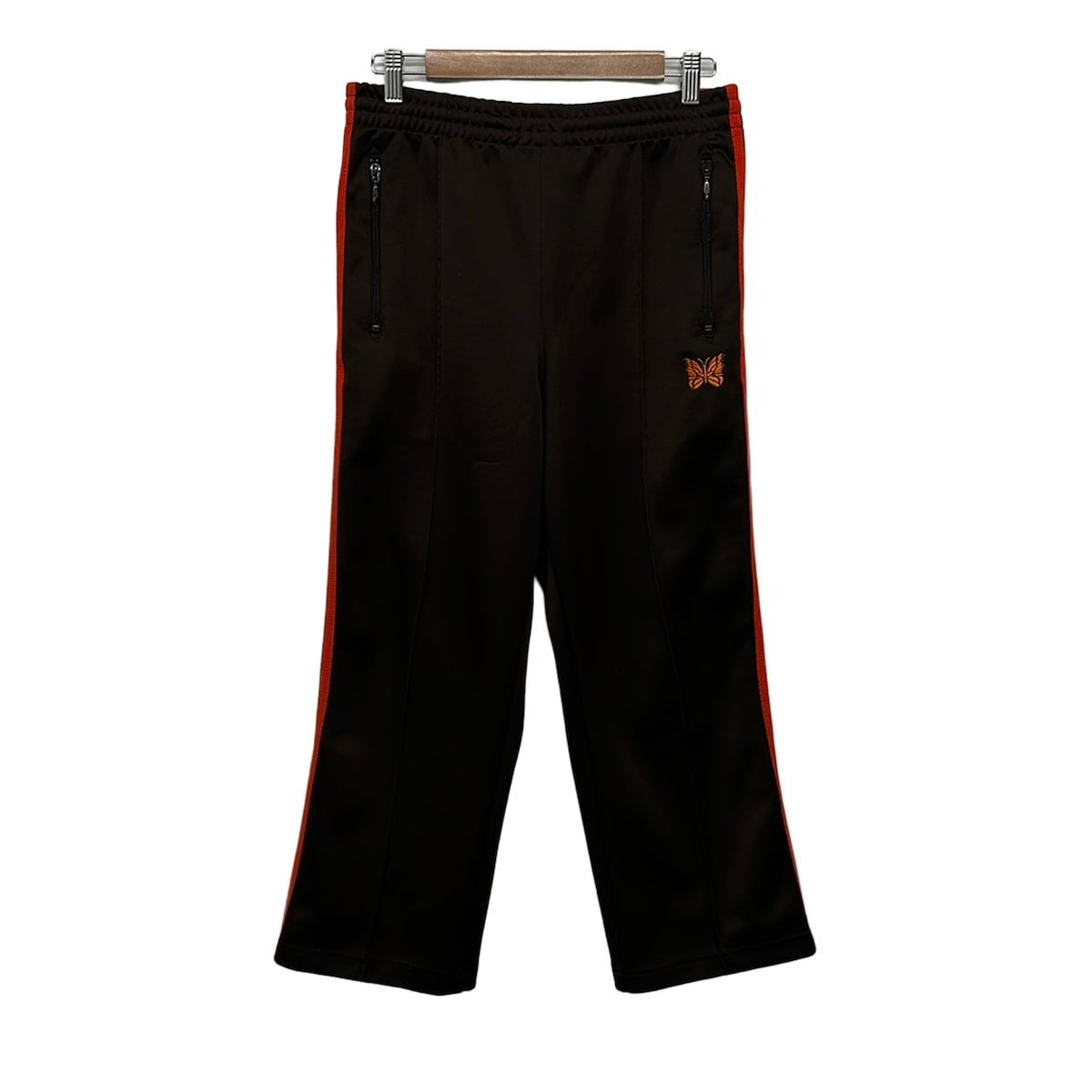 needles(ニードルス) パンツ サイズS レディース美品 ダークブラウン×オレンジ ジャージ/フルレングス/ウエストゴム