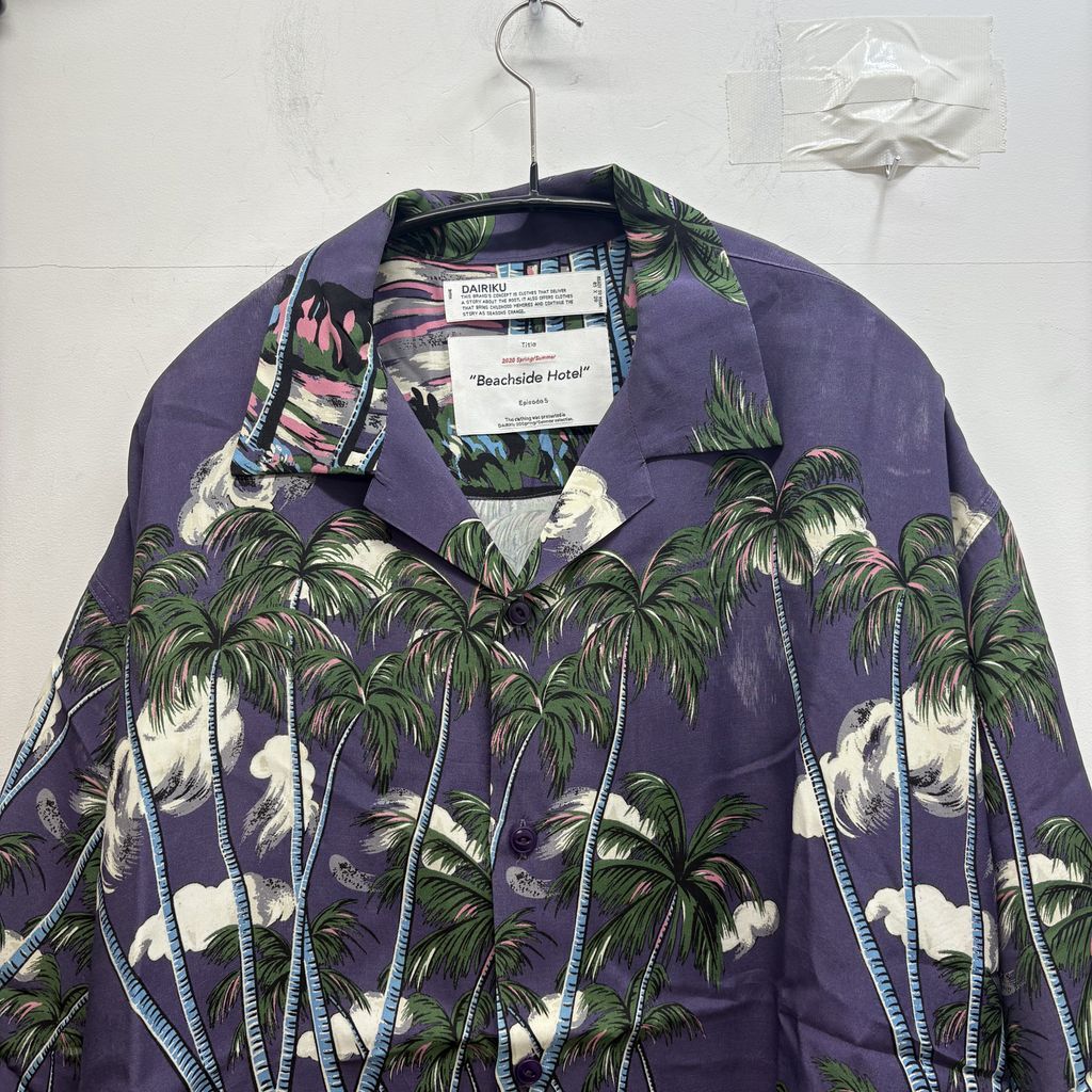 DAIRIKU ダイリク Beachside Hotel Shirt 半袖シャツ S-1 パープル【中