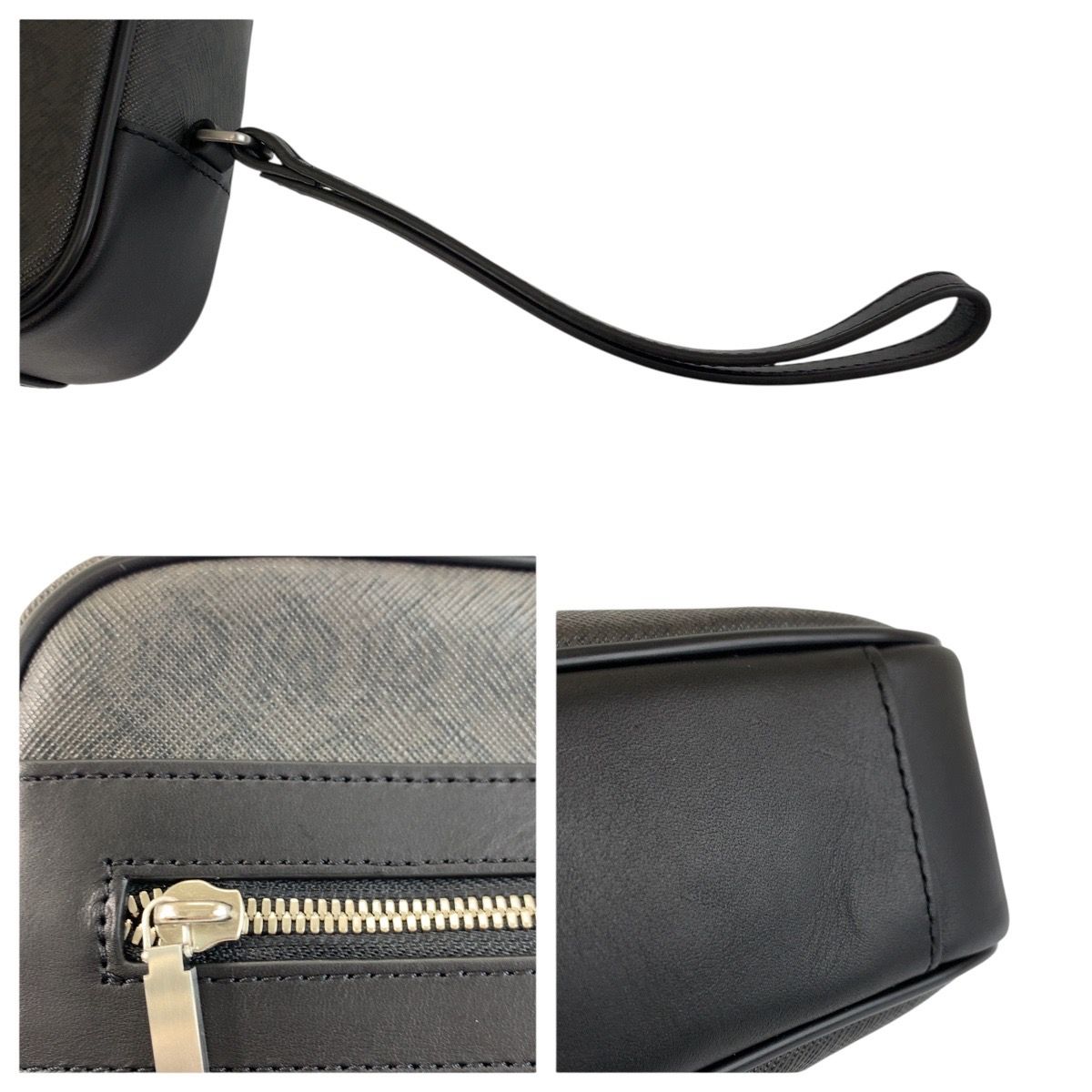 美品 Dunhill ダンヒル ウィンザー ブラック 黒 シルバー金具 PVC 