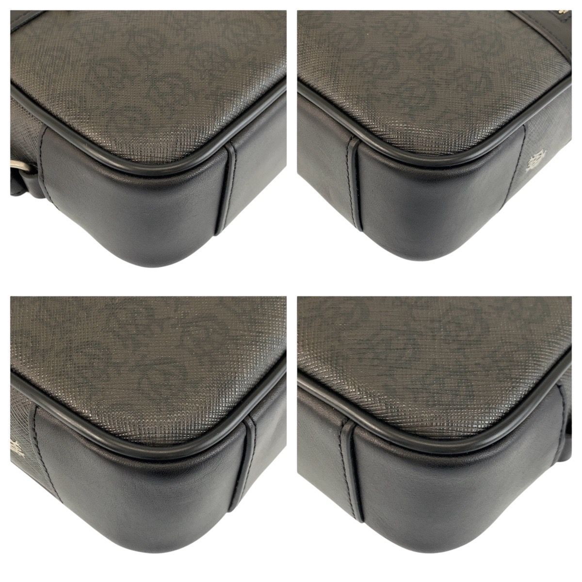 美品 Dunhill ダンヒル ウィンザー ブラック 黒 シルバー金具 PVC 