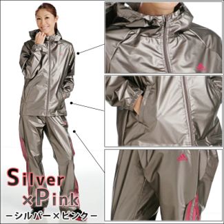 アディダス サウナスーツ SilverxPink - メルカリ