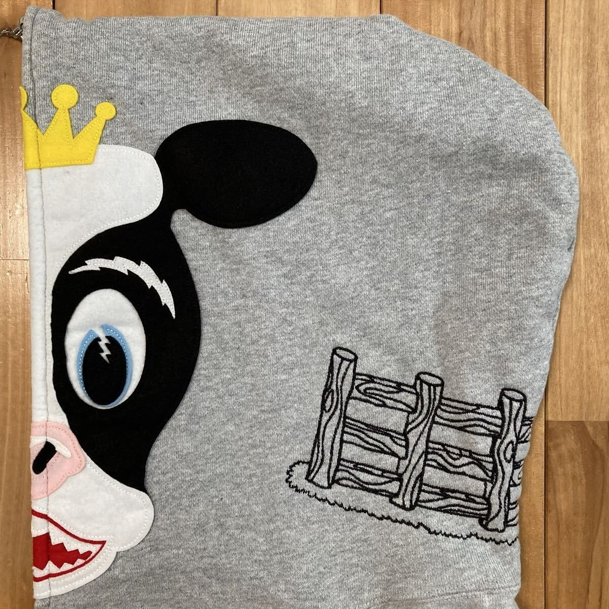 ホルスタイン パーカー Sサイズ グレー Holstein full zip hoodie a 