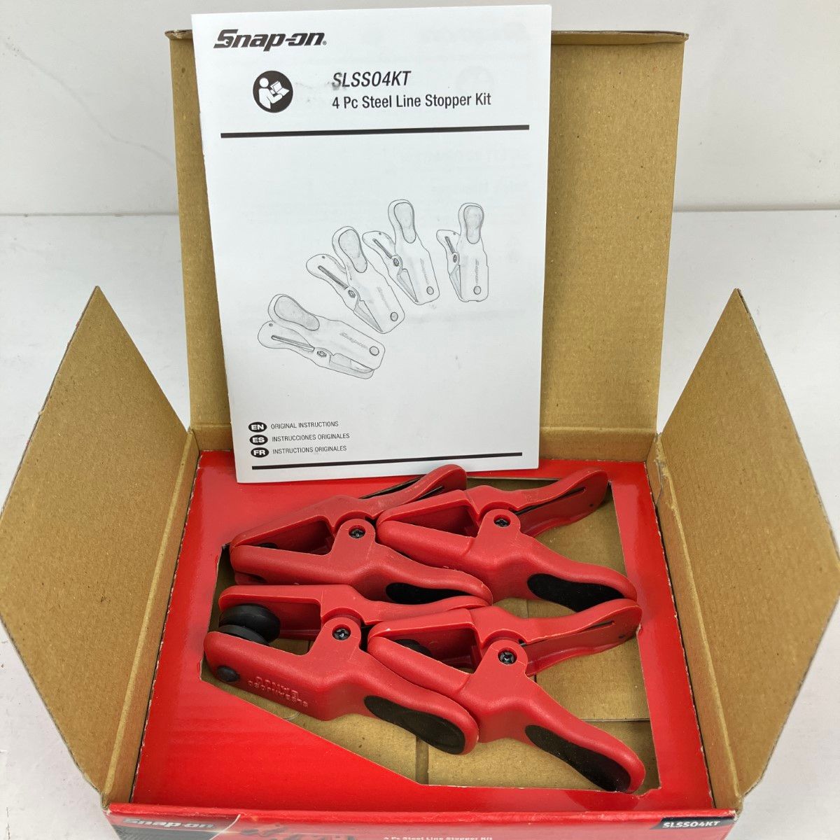 ЗЗSnap-on スナップオン スチールラインストッパー SteelLineStopperKit 4個+箱 取説付 SLSS04KT