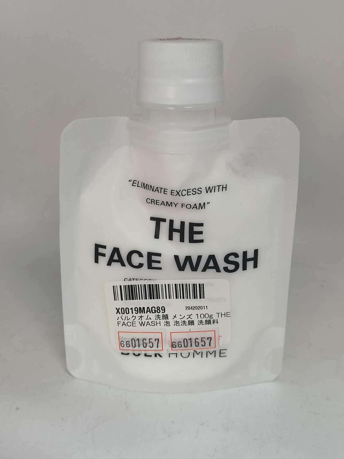 バルクオム 洗顔 メンズ 100g THE FACE WASH 泡 泡洗顔 洗顔料 