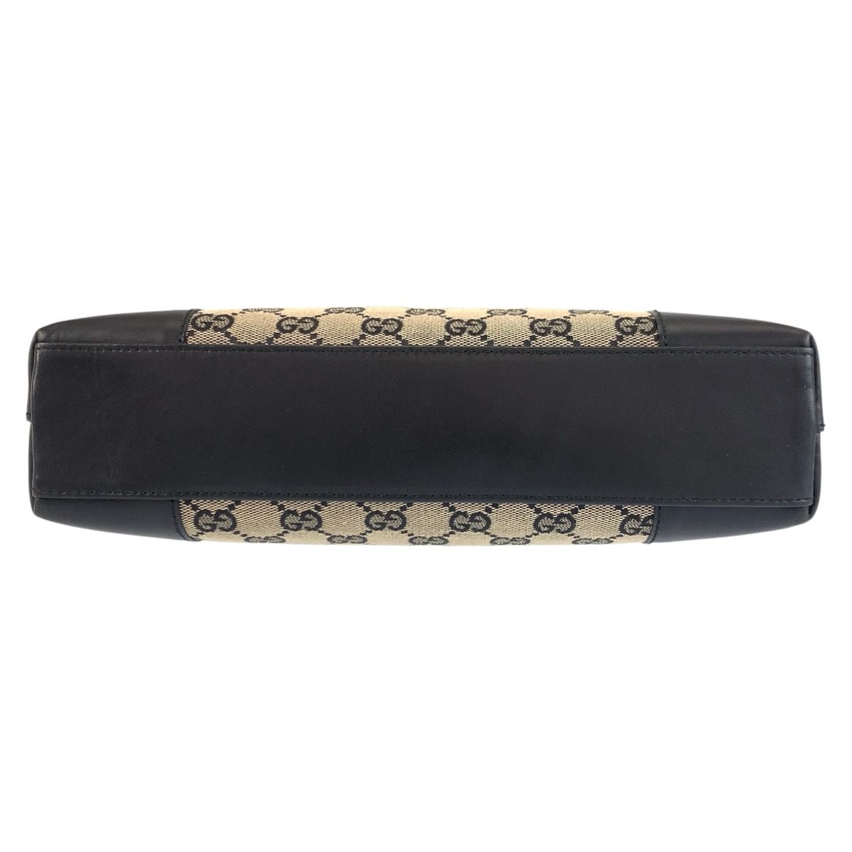 美品 GUCCI グッチ ブラック 黒 ゴールド金具 GGキャンバス /レザー 