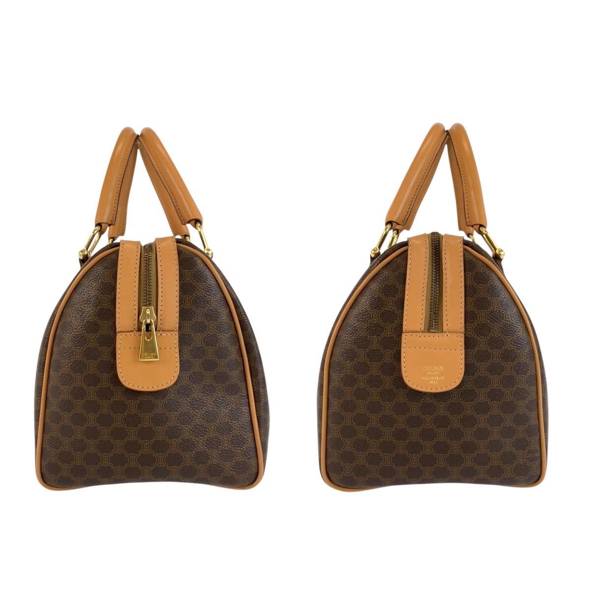 美品 CELINE セリーヌ ヴィンテージ マカダム ブラウン ゴールド金具