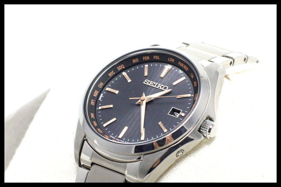 ■SEIKO セイコーセレクション SBTM293 7B75-0AA0 TI ソーラー アナログ文字盤 腕時計 セイコー■0430pp23803