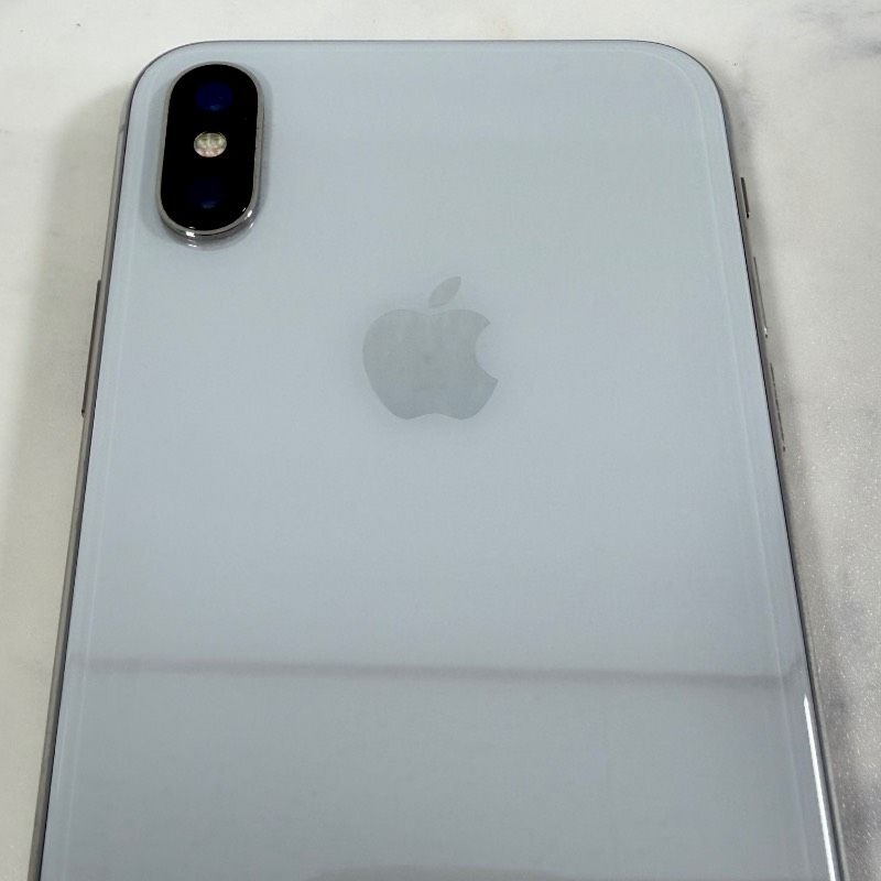 状態良好 Apple iPhone X 64GB シルバー ホワイト 最大容量87% 残債 
