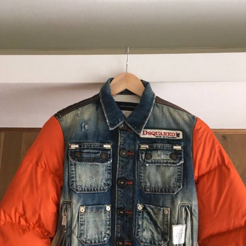 レディース 美品 DSQUARED2ディースクエアード ドッキング デニム 