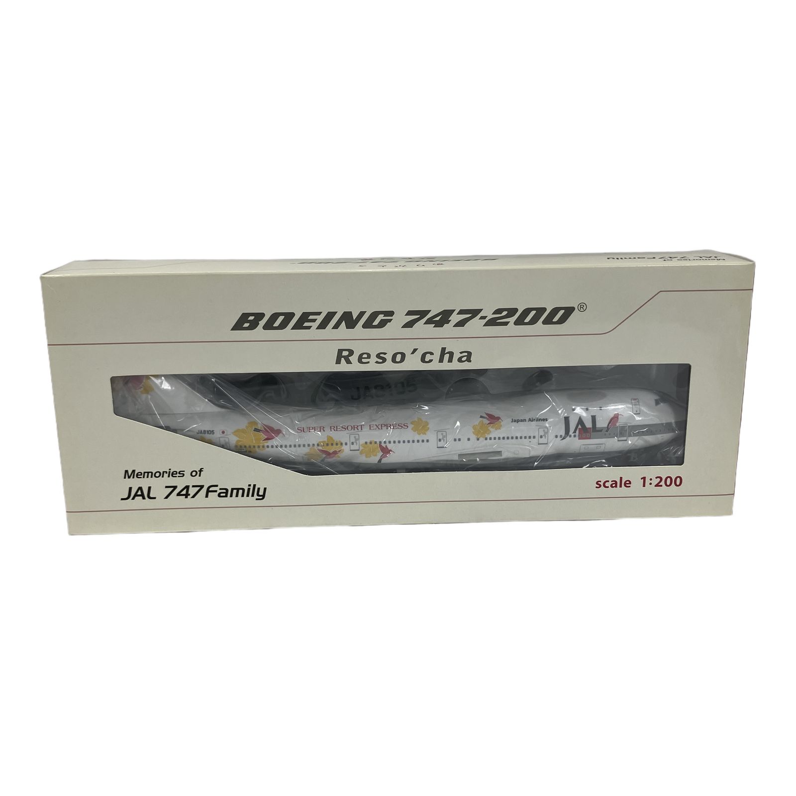 JALUX JA8015 BOEING 747-200 Memories of JAL 747 1:200スケール 飛行機 模型 美品 W11180405