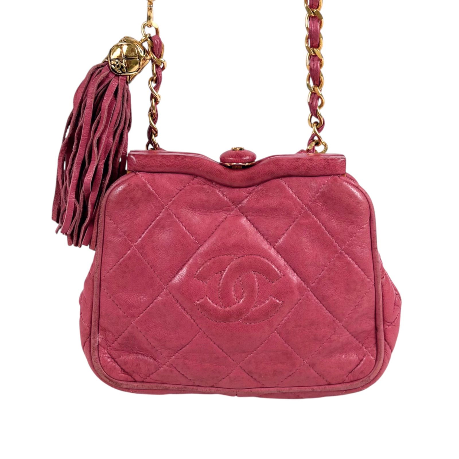 シャネル CHANEL マトラッセ がま口 チェーンショルダーバッグ
