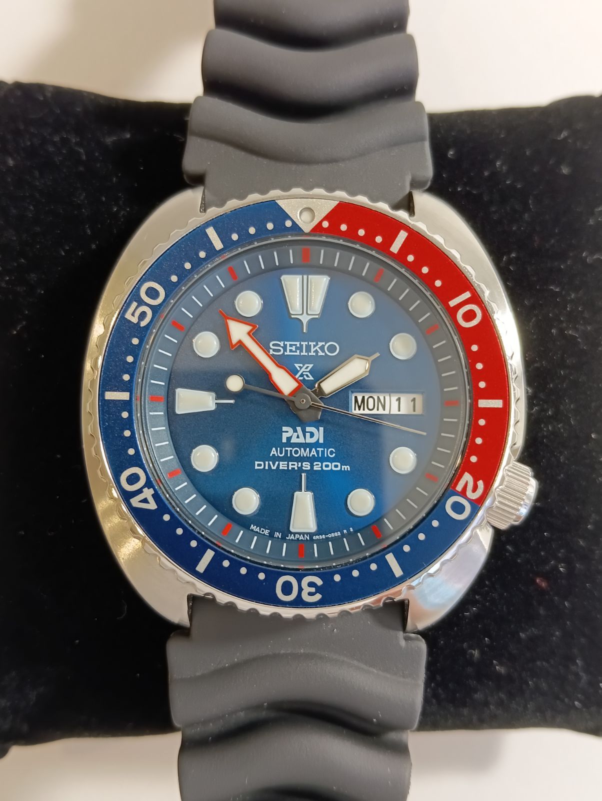 【 SEIKO 】 セイコー プロスペックス ダイバースキューバ PADI スペシャルモデル SBDY017 4R36-05H0 ラバー SS AT 青文字盤