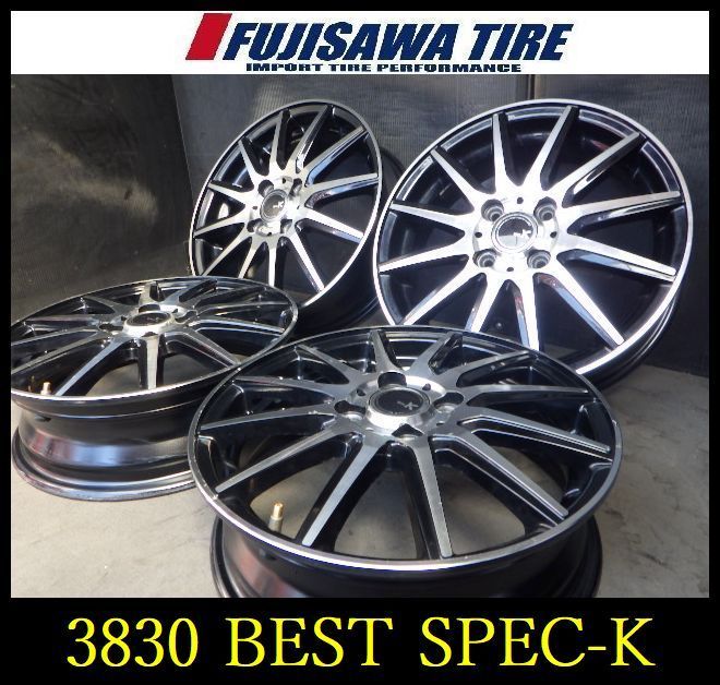 【3830】B送料無料▲BEST SPEC-K▲15x4.5J 4穴 100 +45▲4本 26102936