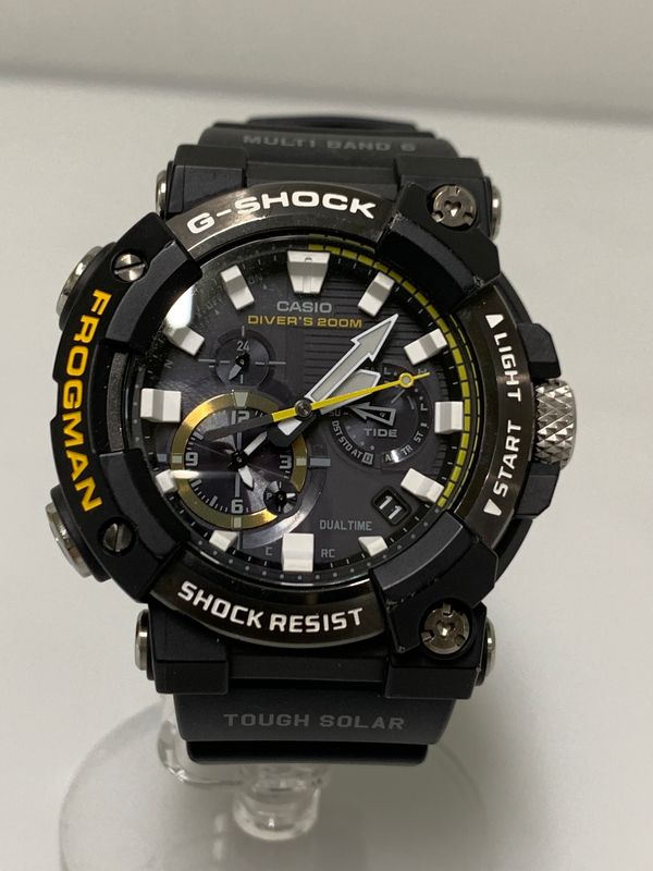 【中古品】 G-SHOCK ジーショック MASTER OF G-SEA GWF-A1000-1AJF FROGMAN アナログ ソーラー電波クォーツ腕時計 ウォッチ 【196-260512-em-39-min】