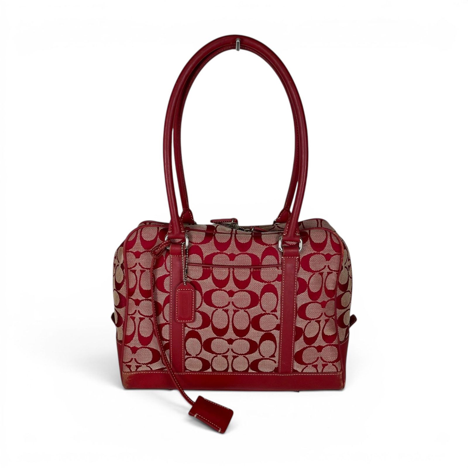 COACH コーチ ハンドバッグ シグネチャーサッチェル レッド 6097 COACH コーチ ハンドバッグ シグネチャーサッチェル レッド 6097
