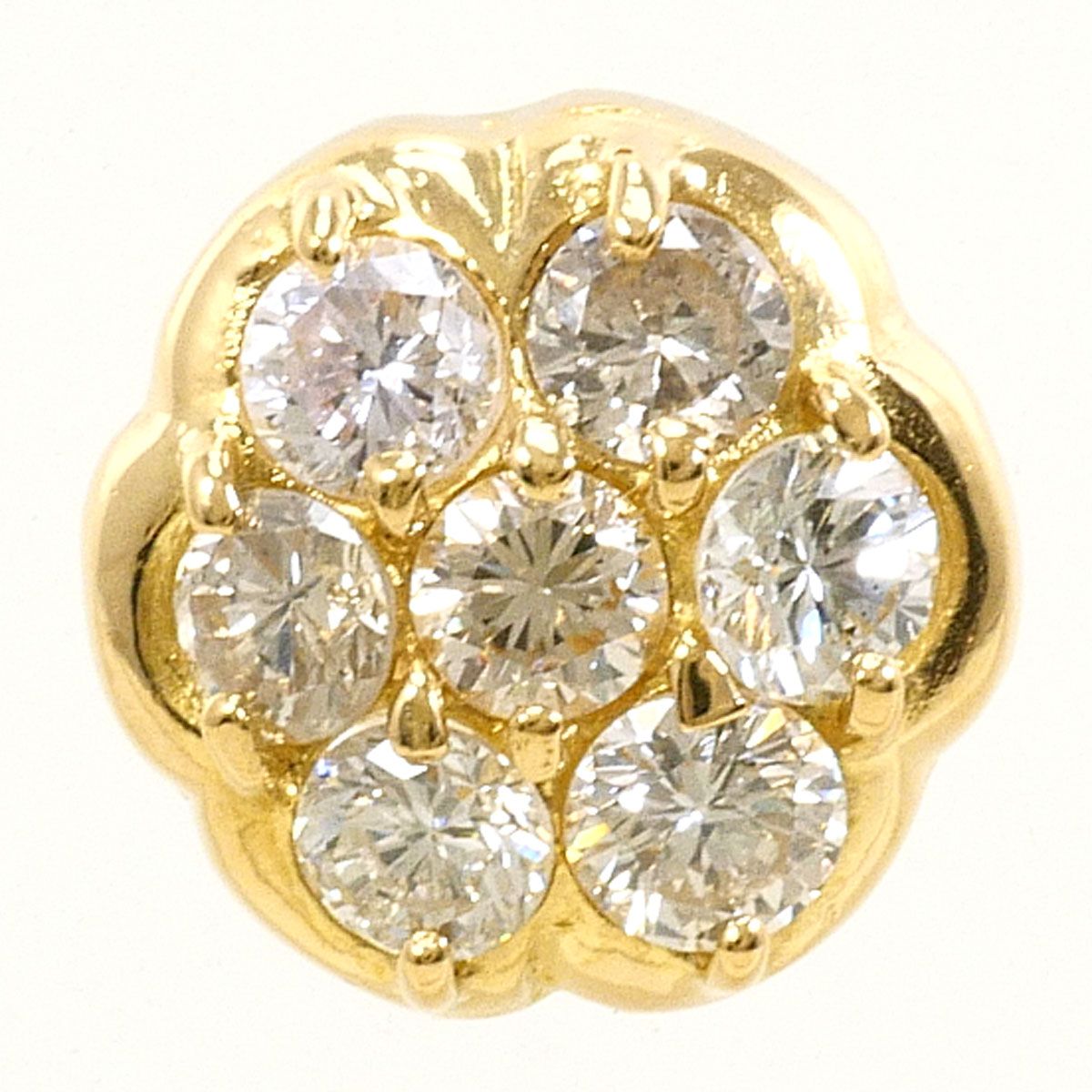 K18YG ピアス(片耳) ダイヤ 0.33 ct 総重量約0.6g 送料無料 新品同様 【中古】 ギフトラッピング無料 K18YG ピアス(片耳) ダイヤモンド 0.33 ct 総重量約0.6g ジュエリー