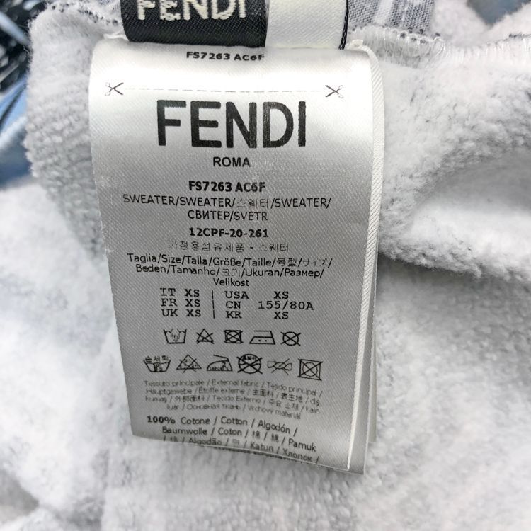 FENDI フェンディ ズッカ柄 総柄パーカー FS7263AC6F プルオーバー