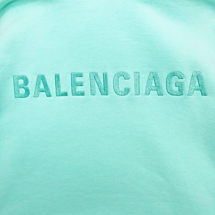 BALENCIAGA バレンシアガ 刺繍ロゴ プリント プルオーバーパーカー