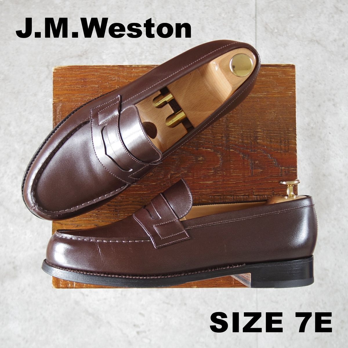 極美品☆J.M.ウエストン 7E【定価￥165,000-☆180/コインローファー 