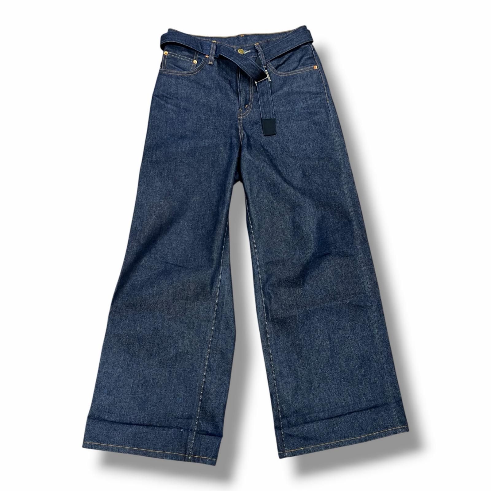 sacai × Levi's 25SS バギージーンズ ベルト付きワイドデニムパンツ