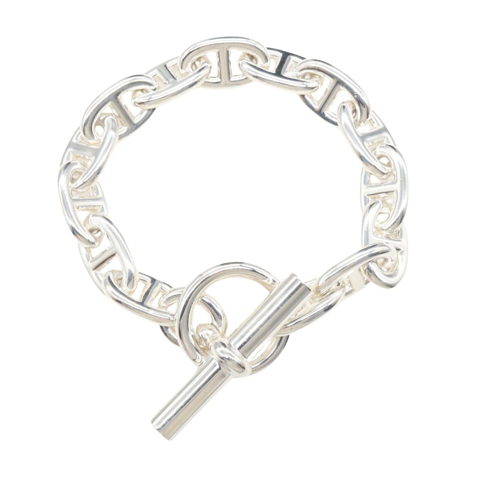 エルメス HERMES ブレスレット シェーヌダンクルMM 14コマ ブレスレット 腕回り14.5㎝ シルバー925 シェーヌダンクルMM 14コマ ブレスレット レディース Used A
